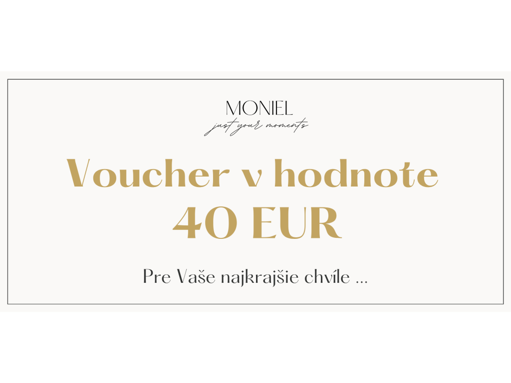 SK Moniel Voucher v hodnotě 40 EUR Mock Up