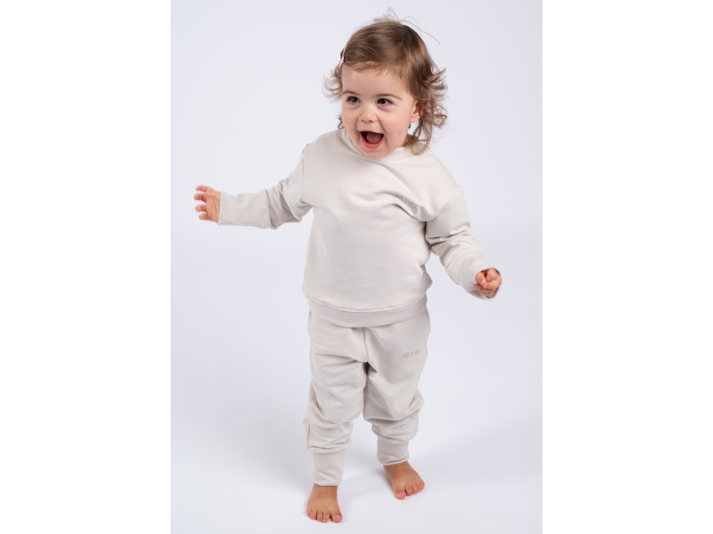 Moniel Dětská tepláková souprava vel. 80/86 a 62/68 Basic Light Beige