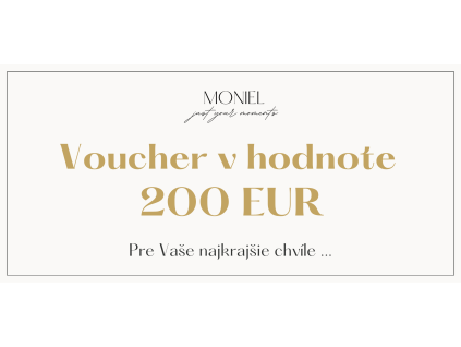 SK Moniel Voucher v hodnotě 200 EUR Mock Up