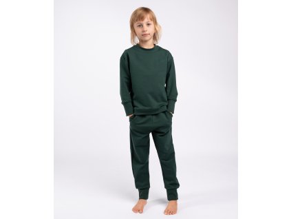 Dětská rostoucí tepláková souprava Moniel Basic Dark Green