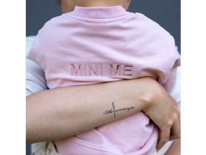 Moniel Kids' growing sweatshirt with custom lettering Basic Powder Pink