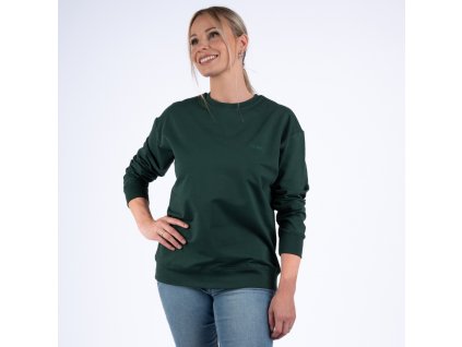 Dámská krátká mikina Basic Dark Green