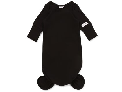 Moniel Novorozenecké body s uzlem All Black černá 0-3 měsíce