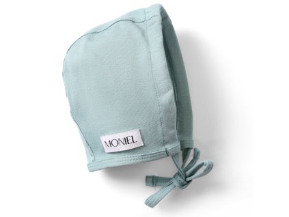 Moniel Dětská rostoucí zavazovací čepice Pastel mintová