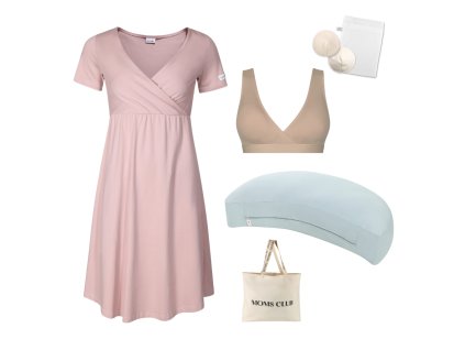 Pastel růžová + nude + polštář mint