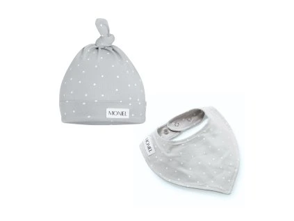 Sada k narození miminka Dots šedá