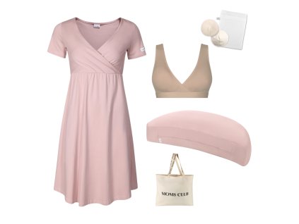 Pastel růžová + nude + polštář růžový