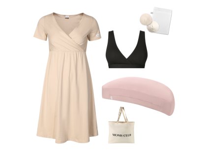 Sada pro pohodlné začátky kojení Pastel béžová & růžová