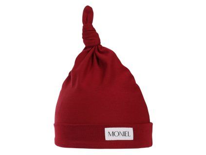 Moniel Dětská čepice Love červená 0 3 měsíce