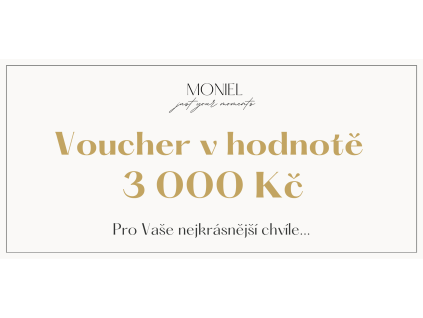 CZ Moniel Voucher v hodnotě 3 000 Kč Mock Up