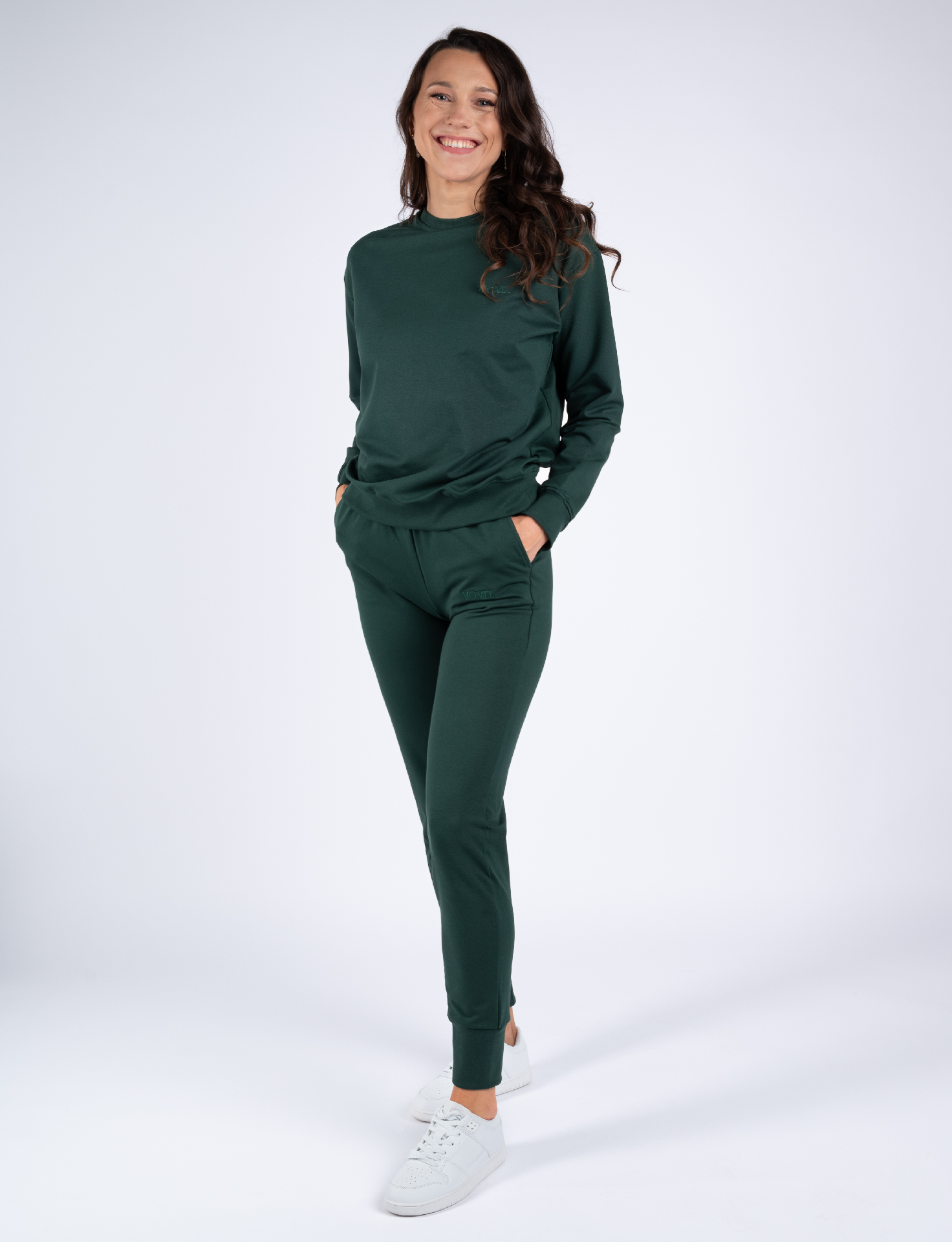 + dárek zdarma | Moniel dámská tepláková souprava Basic Dark Green