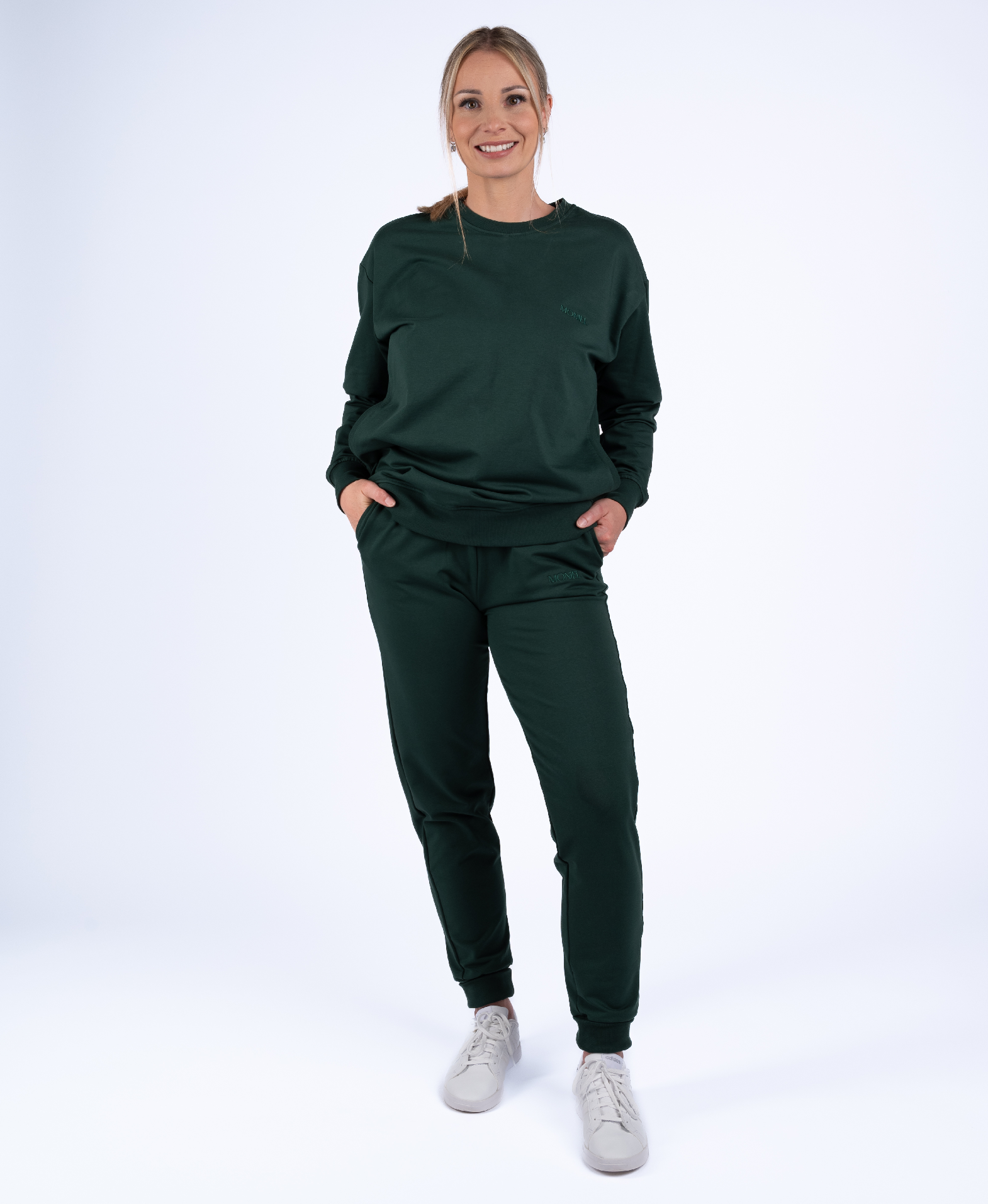 Moniel kojící tepláková souprava s krátkou mikinou vel. XXL Basic Dark Green