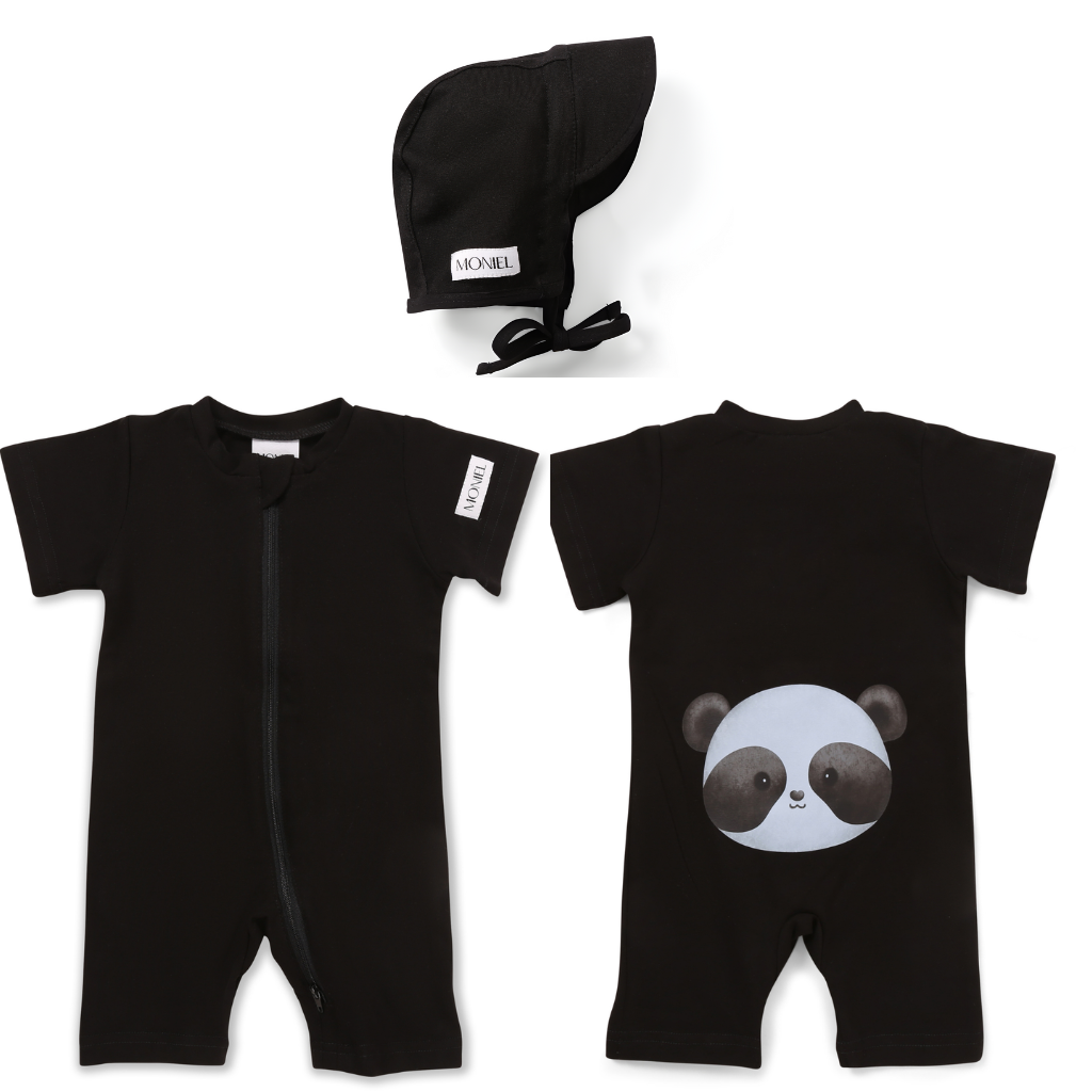Moniel letní souprava pro miminka a batolata All black černá - vel. 104 cm