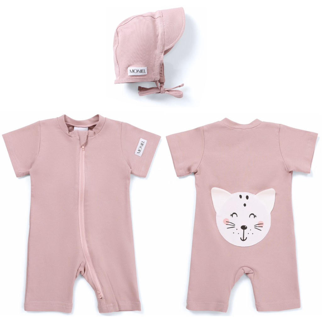 Moniel letní souprava pro miminka a batolata Pastel růžová - vel. 74 cm