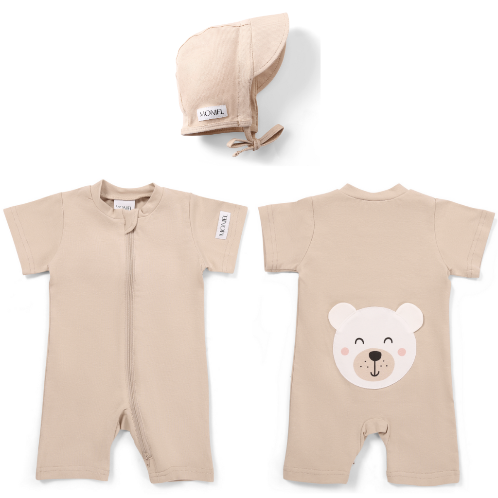 Moniel letní souprava pro miminka a batolata Pastel béžová - vel. 92/98 cm