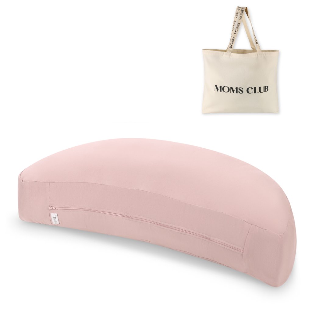Moniel Kojicí a těhotenský polštář s pratelným potahem Pastel Růžová + taška Mom Club zdarma