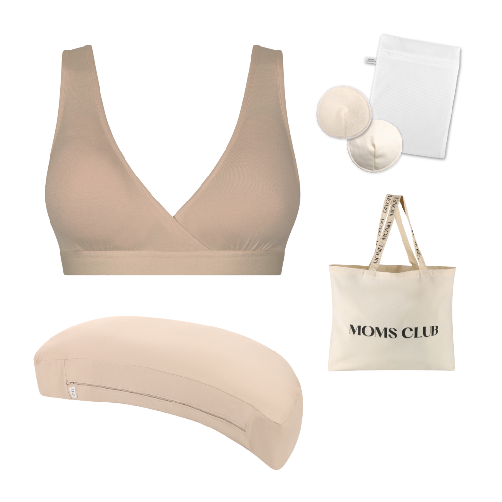 + dárek zdarma | Moniel starterpack pro pohodlné kojení Essentials Nude & Pastel béžová vel. XL
