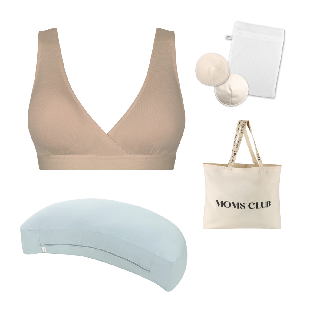 + dárek zdarma | Moniel starterpack pro pohodlné kojení Essentials Nude & Pastel mintová