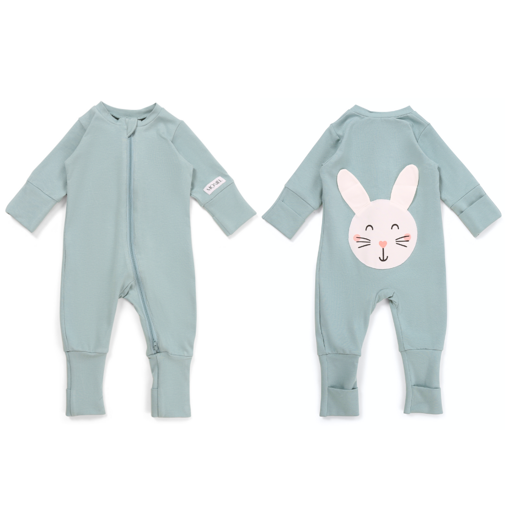 Outlet Moniel Dětský rostoucí overal Králík Pastel mintová Velikost: 50 cm
