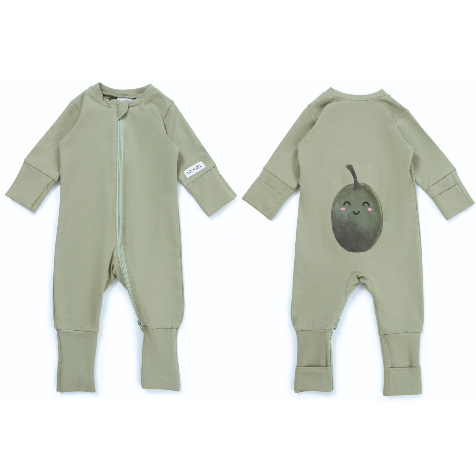 Outlet Moniel Dětský rostoucí overal Oliva Olive Velikost: 80/86 cm