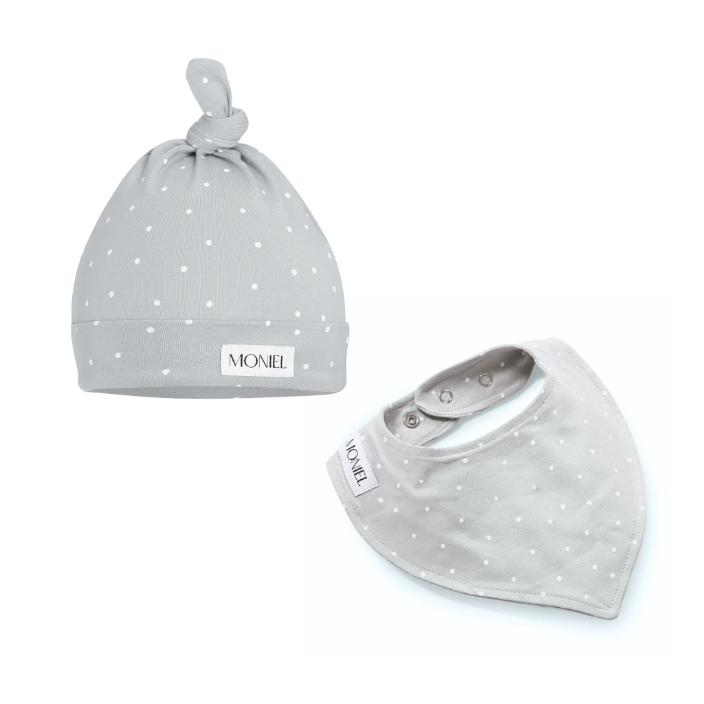 Moniel Sada k narození miminka Dots šedá