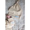 Moniel body + mütze set für die geburtsklinik für neugeborene Dots beige