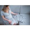 Moniel großes Klinik-Set für Mama und Baby Dots grau mit Gratis-Geschenk