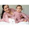Set de lux Moniel pentru maternitate pentru mamă și bebeluș Dots roz cu un cadou gratuit