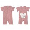 Moniel Kinder-Kurzarm-Overall Katze Dots rosa