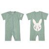 Moniel Baby-Overall mit kurzem Arm Hase Dots mint