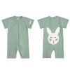 Moniel Children's short-sleeved romper Rabbit Dots mint