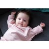Moniel Kids' growing sweatshirt with custom lettering Basic Powder Pink