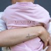 Moniel Dziecięca rosnąca bluza z własnym napisem Basic Powder Pink