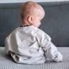 Moniel Mitwachsender Kinder-Hoodie mit eigenem Schriftzug Basic Light Beige