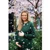 Moniel short nursing sweatshirt with custom text Basic Dark Green