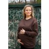Moniel bluza do karmienia z własnym napisem krótka Basic Chocolate