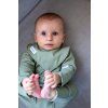 Moniel 2er-Set mitwachsende Baby-Halstücher Pastellbeige/Olive olivgrün 0-24 Monate