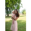Moniel summer maternity and nursing muslin dress Pink