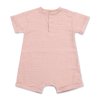 Moniel baby growing muslin short-sleeved romper Pink