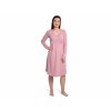 Moniel košilka:šaty kojící Dots růžová s dlouhým rukávem2
