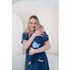 Moniel Dětský rostoucí overal Velryba Navy Blue12