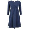 Moniel košilka šaty kojící Navy Blue modrá s dlouhým rukávem (2)