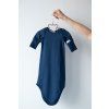 Moniel Novorozenecké body s uzlem Navy Blue modrá 0 3 měsíce6