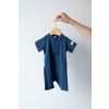 Moniel Dětský overal s krátkým rukávem Velryba Navy Blue modrá
