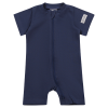 Moniel Dětský overal s krátkým rukávem Velryba Navy Blue modrá přední strana