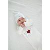 Moniel Detska cepice White bila 0 3 mesice