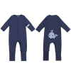 Moniel Dětský rostoucí overal Velryba Navy Blue