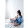 Moniel kosilka:saty kojici Sky Blue modra s dlouhym rukavem5