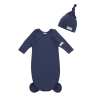 knotbody + čepice do porodnice NAVY BLUE