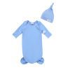 knotbody + čepice do porodnice SKY BLUE